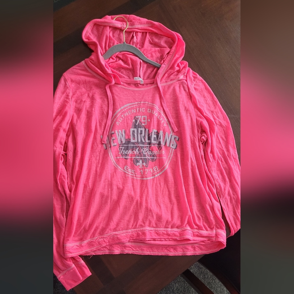 Long sleeve shirt with hood